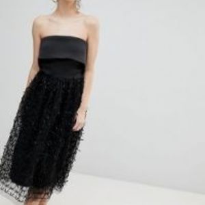 True Violet 3D Floral Bandeau Dress - ASOS